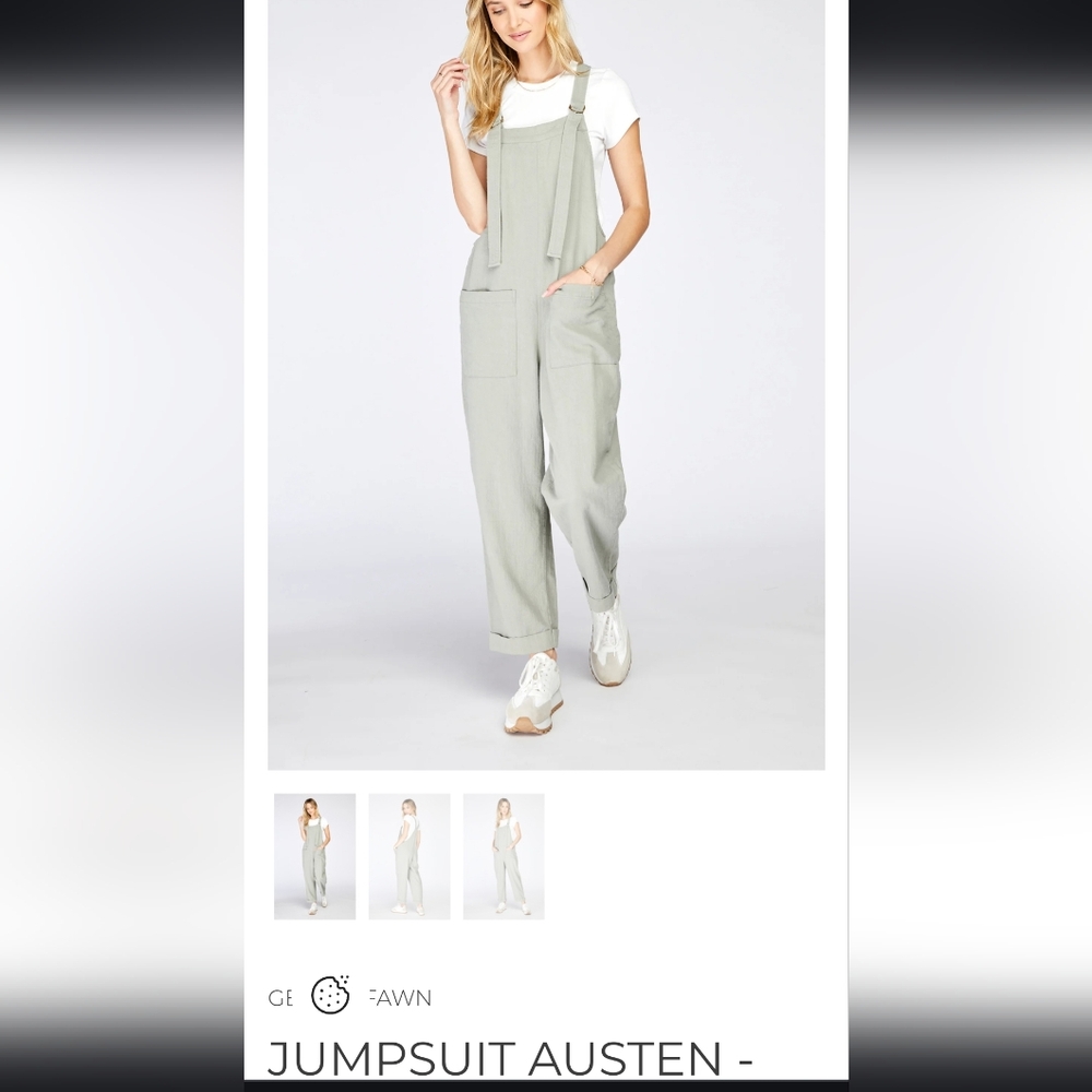 Gentle Fawn Light Sage Overalls Jumpsuit - Picture 1 of 7